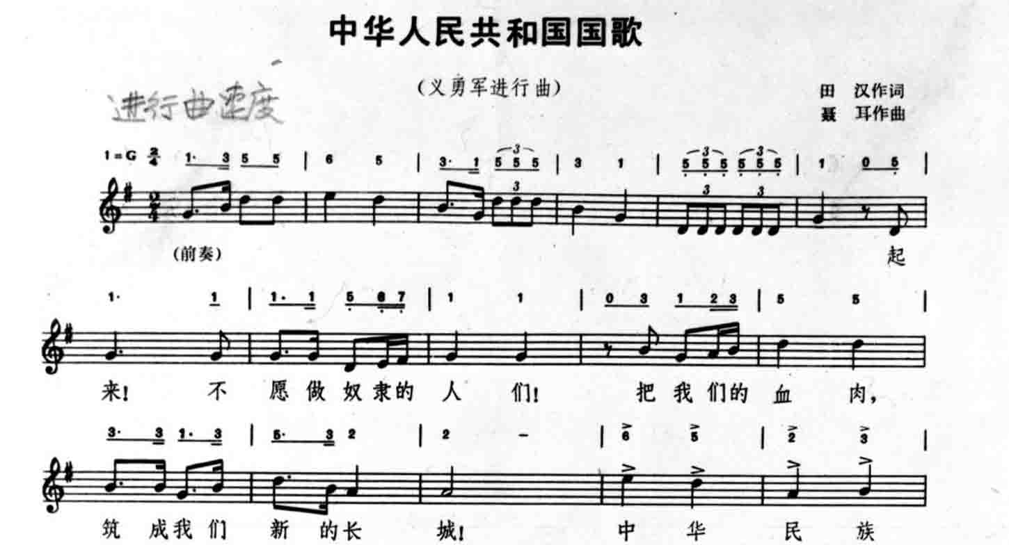 《義勇軍進(jìn)行曲》